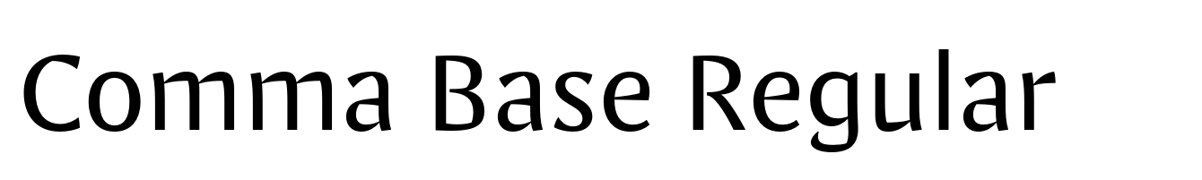 Comma Base Regular